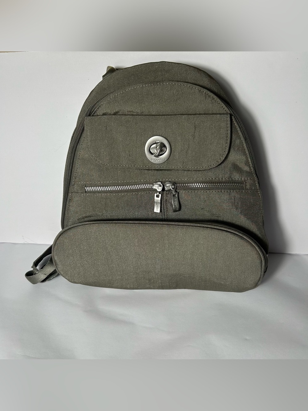 Baggallini Naples Convertible Backpack Gray Sterling Silver Travel Hiking School